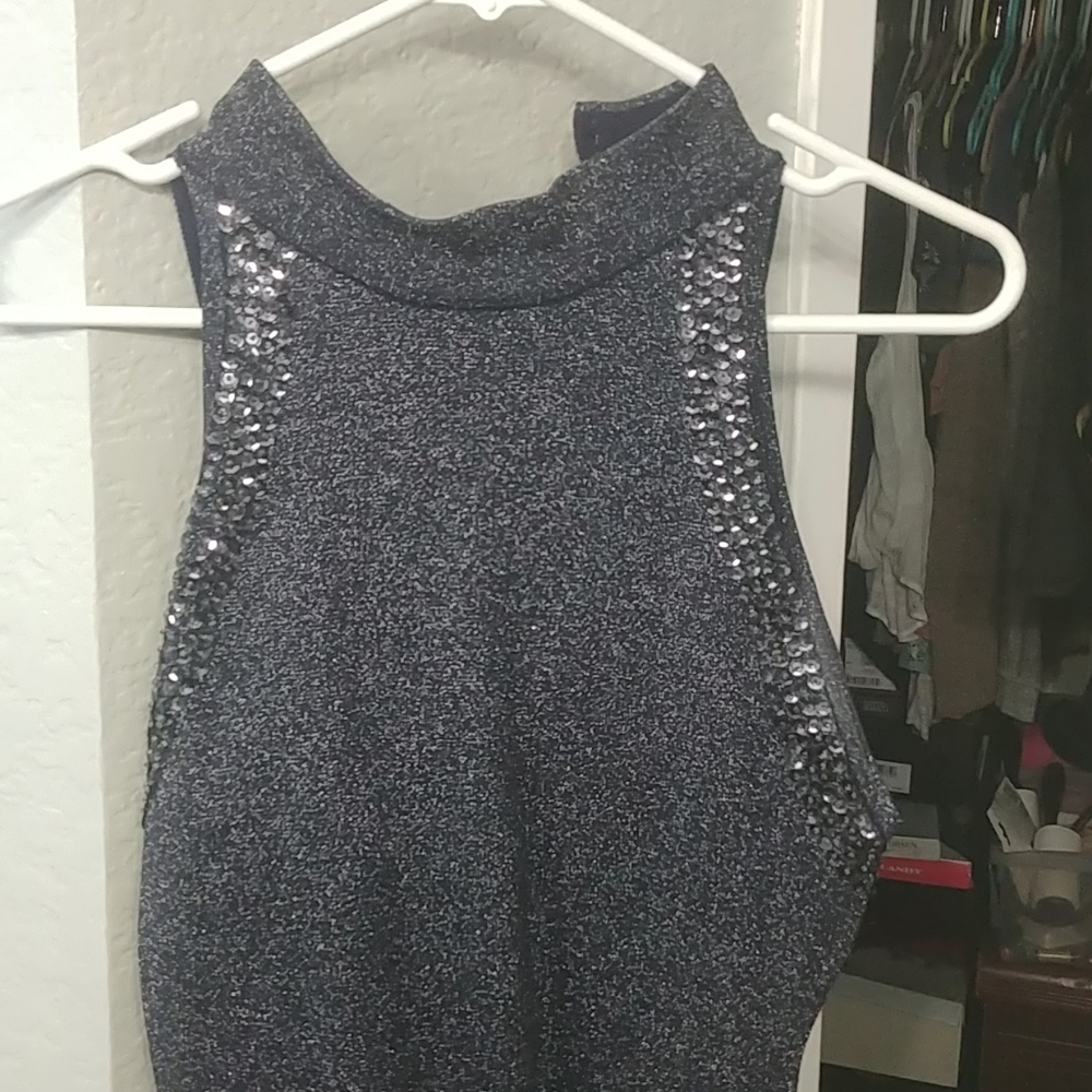 High neck body con dress